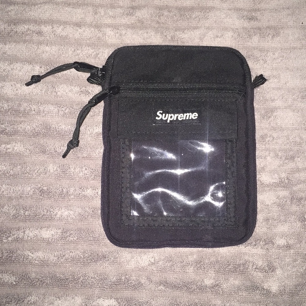 Supreme Cordura Brand Fabric Black Shoulder Bag